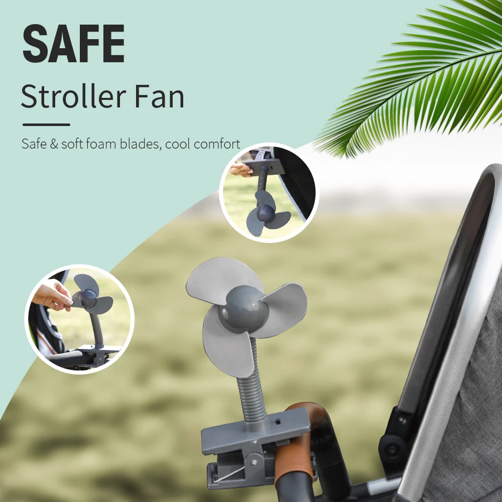 Cute Portable Baby Cot Crib Clip Fan Stroller mini fans safety Clip-on Fan Mute Air Cooler for Summer Use Travel Home accessory